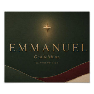 EMMANUEL Matthew 1:23 Christian Photo Print