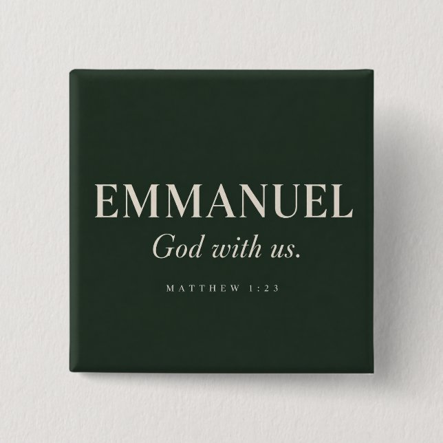 EMMANUEL | Matthew 1:23 | Christmas 15 Cm Square Badge (Front)