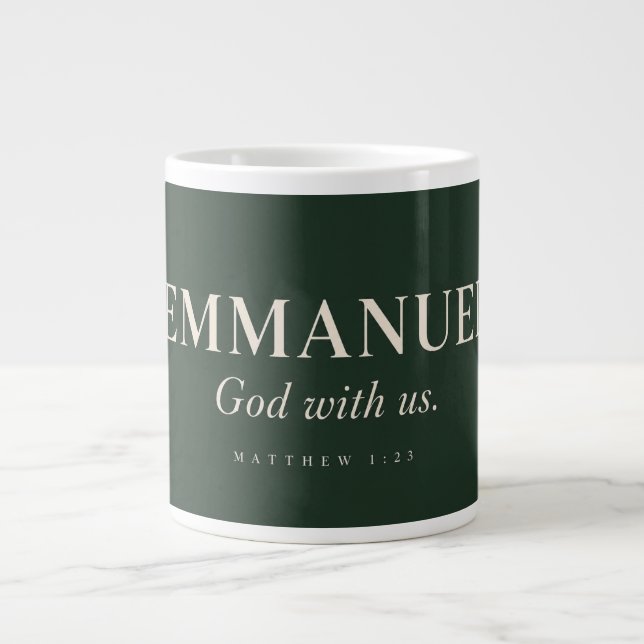 EMMANUEL | Matthew 1:23 | Christmas Large Coffee Mug (Front)