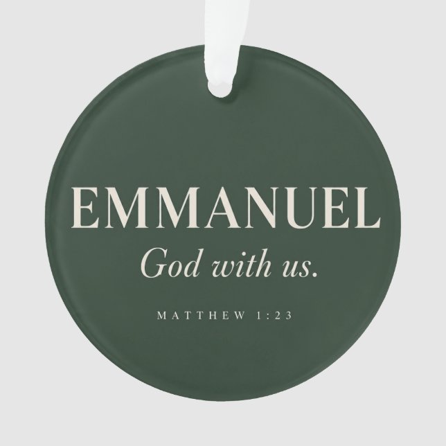 EMMANUEL | Matthew 1:23 | Christmas  Ornament (Front)