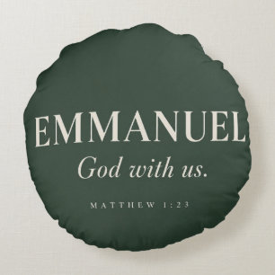 EMMANUEL Matthew 1:23 Christmas Round Cushion