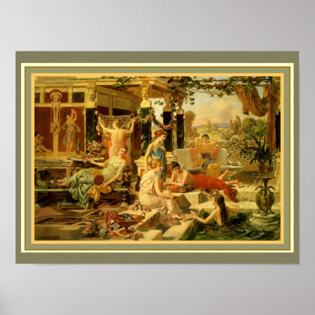 Emmanuel Oberhauser "Roman Bath"  12 x 16 Poster (Front)