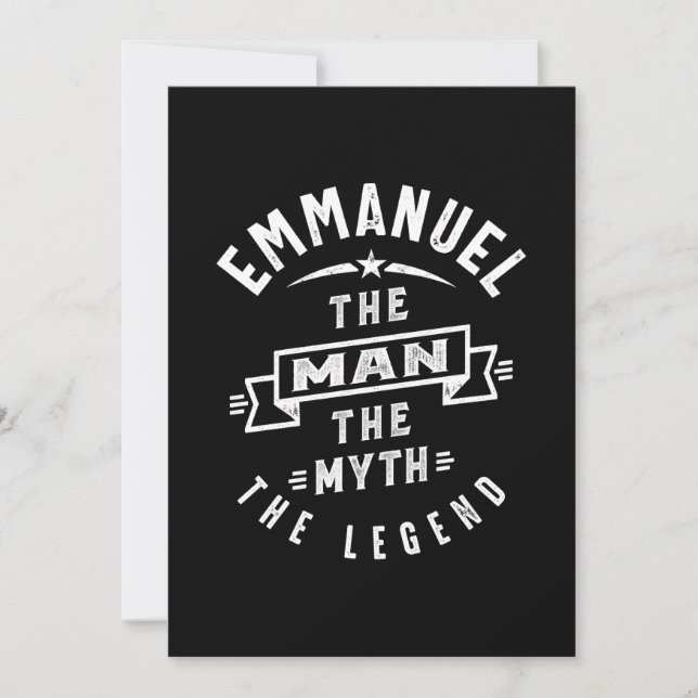 Emmanuel Personalised Name Birthday Gift Thank You Card (Front)