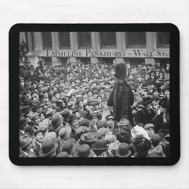 Emmeline Pankhurst - Wall St.  Mouse Pad (Front)