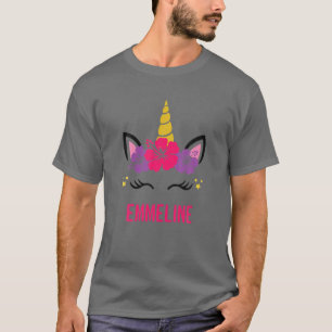 EMMELINE Personalised Unicorn Face T-Shirt