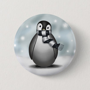 Emmy the Emperor Penguin - Button