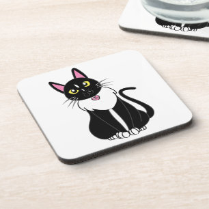 Emmy The Tuxedo Cat Coaster