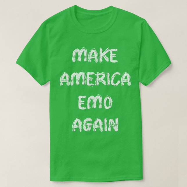 Emo Again Distressed T-Shirt (Design Front)