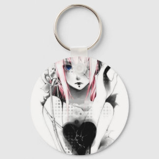 emo anime girl key ring