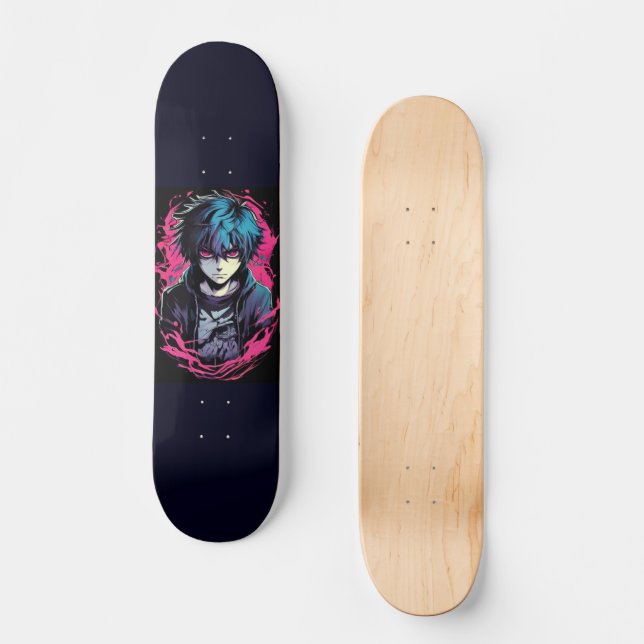 Emo Anime Skateboard (Front)