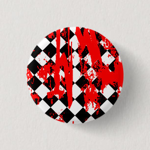 Emo Argyle Paint Splatter 3 Cm Round Badge
