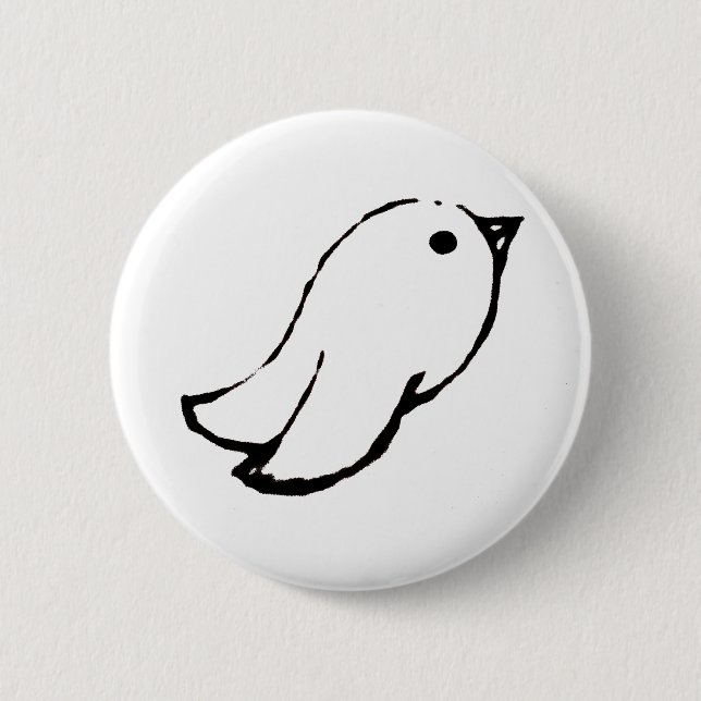 Emo Bird 6 Cm Round Badge (Front)