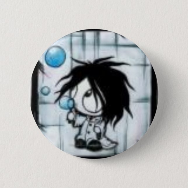 Emo Bubbles Button (Front)