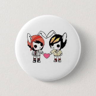 emo bunnies 6 cm round badge