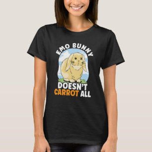 Emo Bunny Doesn't Carrot All Bunny Rabbit Animal B T-Shirt