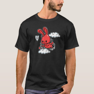 Emo Bunny Emo Angel Alt Aesthetic Soft Goth Valent T-Shirt