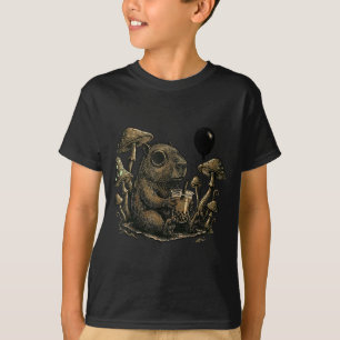 Emo Capybara Goth Punk Boba Funny Rodent T-Shirt