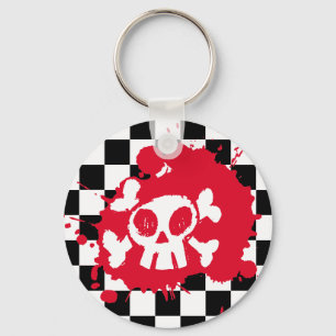 Emo Cartoon Skull Key Ring