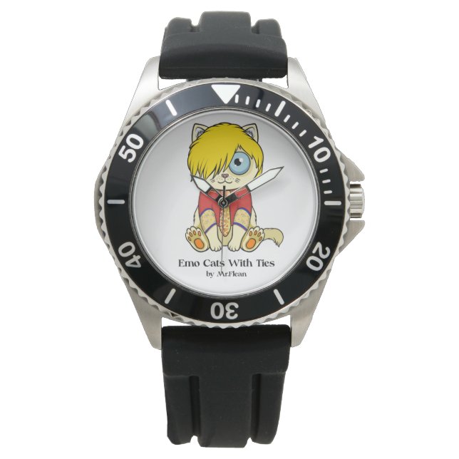 Emo Cats With Ties Watches (Front)