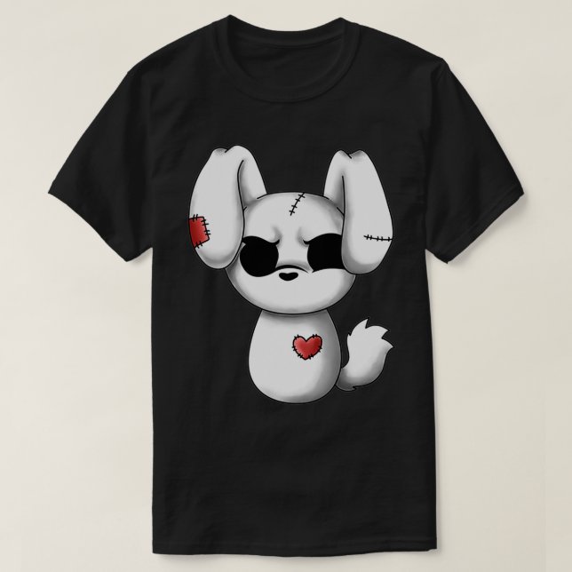 Emo Chibi  Kawaii Easter Goth Emo Bunny Pullover  (Design Front)