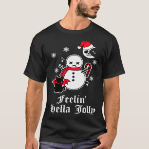 Emo Christmas Goth Sarcastic Meme Horror Gothic Sn T-Shirt