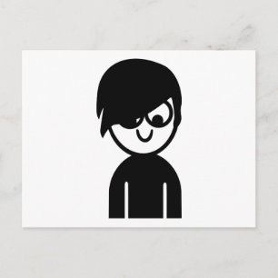 Emo face postcard