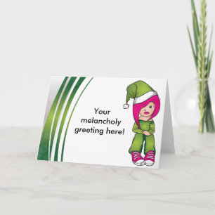 Emo Girl Christmas Card