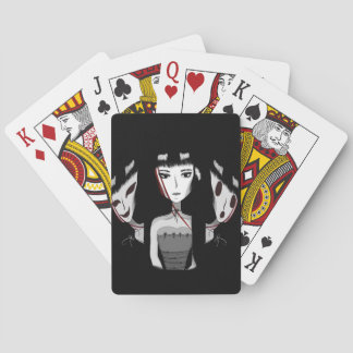 Emo Girl Playing Cards