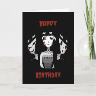 Emo Girls Birthday Card