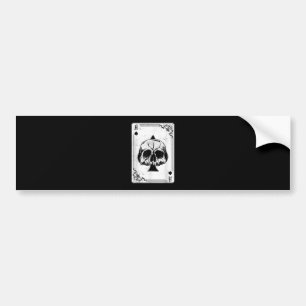Emo Gothic And Punk Ace of Spades Poker Game Bumper Sticker