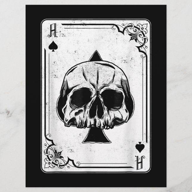 Emo Gothic And Punk Ace of Spades Poker Game Flyer (Front)