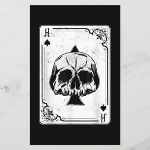 Emo Gothic And Punk Ace of Spades Poker Game Flyer