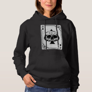 Emo Gothic And Punk Ace of Spades Poker Game Hoodie