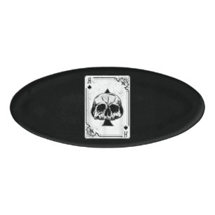 Emo Gothic And Punk Ace of Spades Poker Game Name Tag