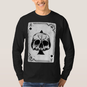 Emo Gothic And Punk Ace of Spades Poker Game T-Shirt