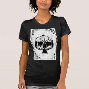 Emo Gothic And Punk Ace of Spades Poker Game T-Shirt