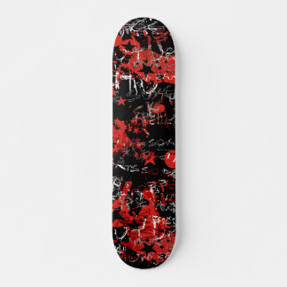Emo Graffiti Red Skateboard