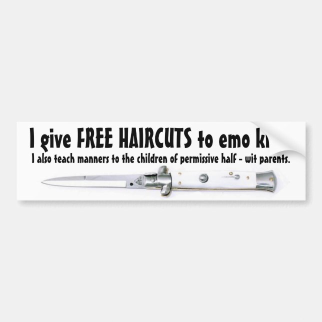 Emo haircuts bumper sticker (Front)