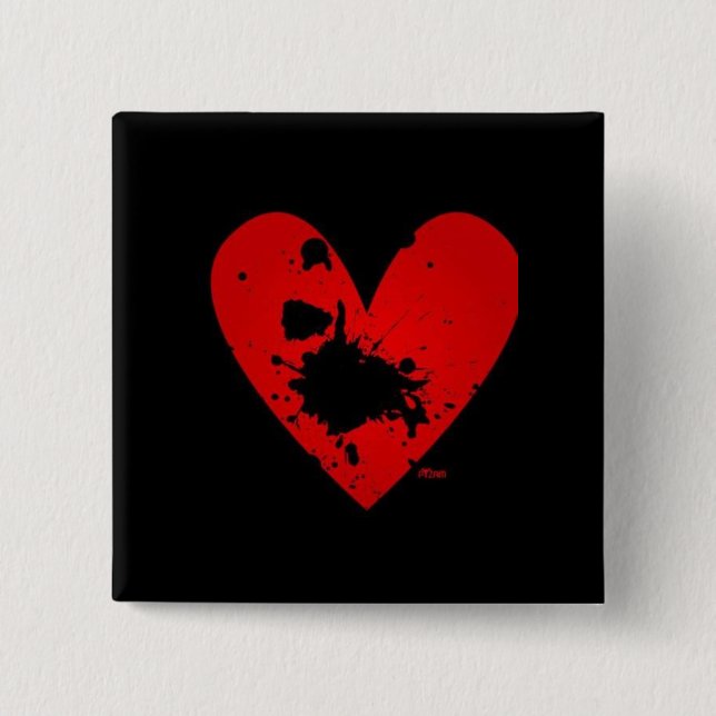 Emo Heart Button (Front)
