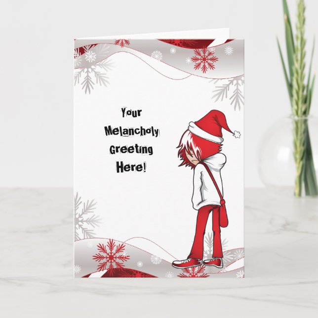 Emo Kid Holiday Card (Front)