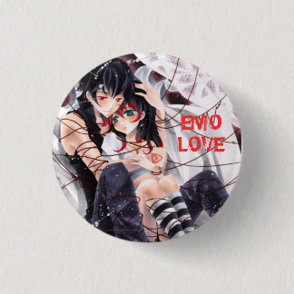 Emo love 3 cm round badge