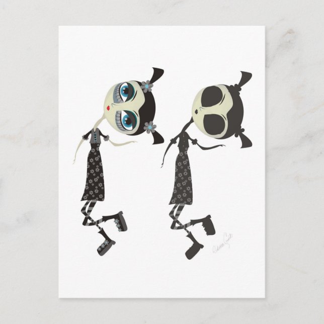 Emo Me and My Emo Shadow Postcard (Front)