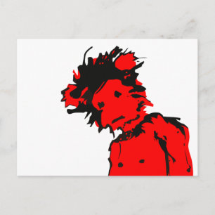 emo monkey ink postcard
