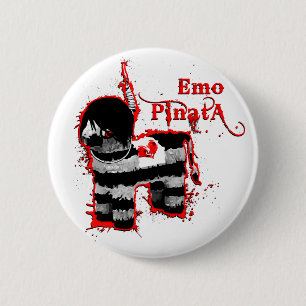 emo pinata 6 cm round badge