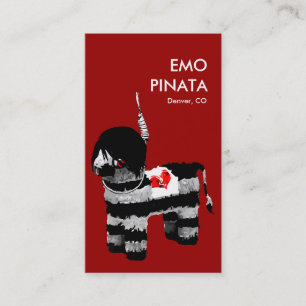 emo pinata business card