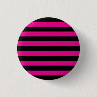 Emo Pink & Black Stripes 3 Cm Round Badge