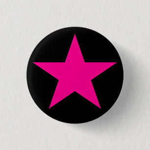 Emo Pink Star 3 Cm Round Badge