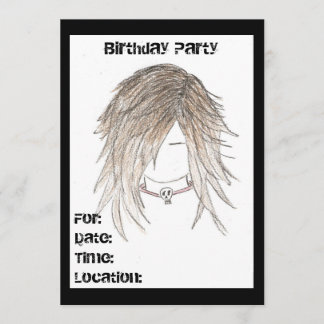 Emo Punk Birthday Invitations