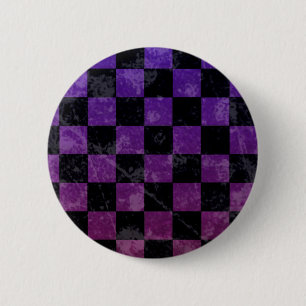 Emo punk chequerboard 6 cm round badge