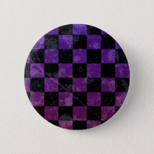 Emo punk chequerboard 6 cm round badge